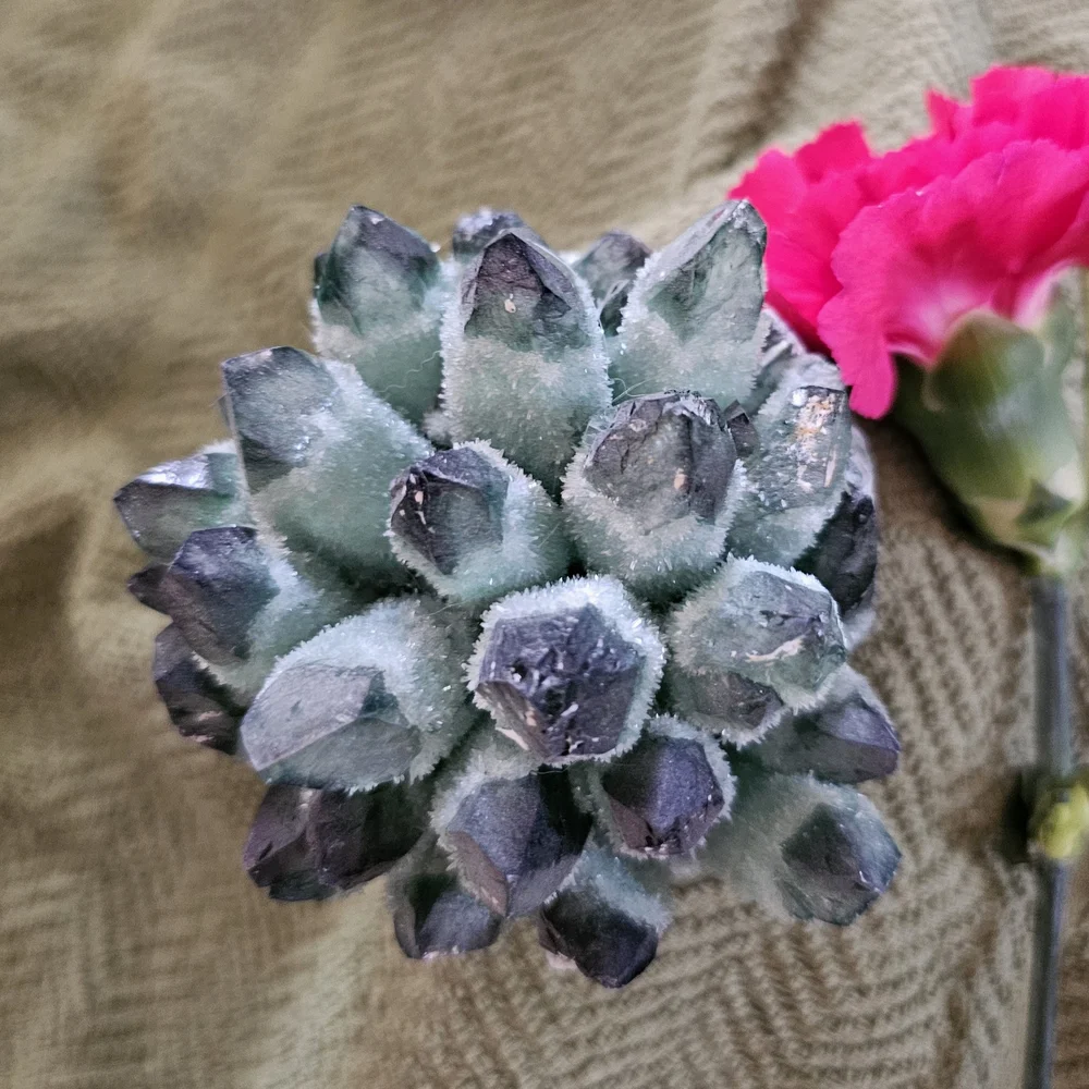 Beautifully Icy Emerald Crystal Cluster - Picture 6 of 8